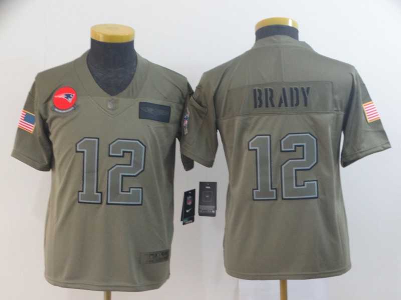 Youth Nike Patriots 12 Tom Brady 2019 Olive Salute To Service Limited Jersey,We sell and wholesale Youth Nike Patriots 12 Tom Brady 2019 Olive Salute To Service Limited Jersey on line form chian!